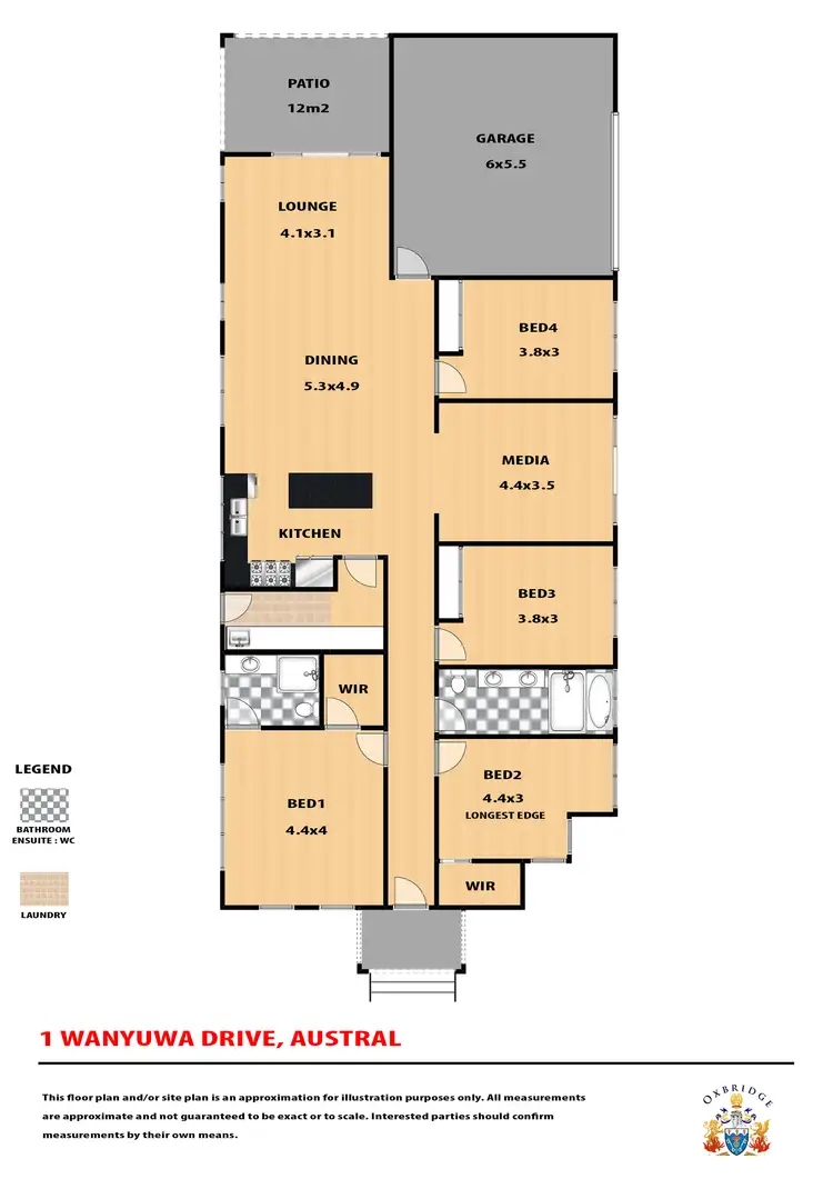 Floorplan of Homely house listing, 1 Wanyuwa Drive, Austral NSW 2179