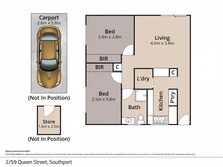 Floorplan of Homely unit listing, 2/59 Queen Street, Southport QLD 4215