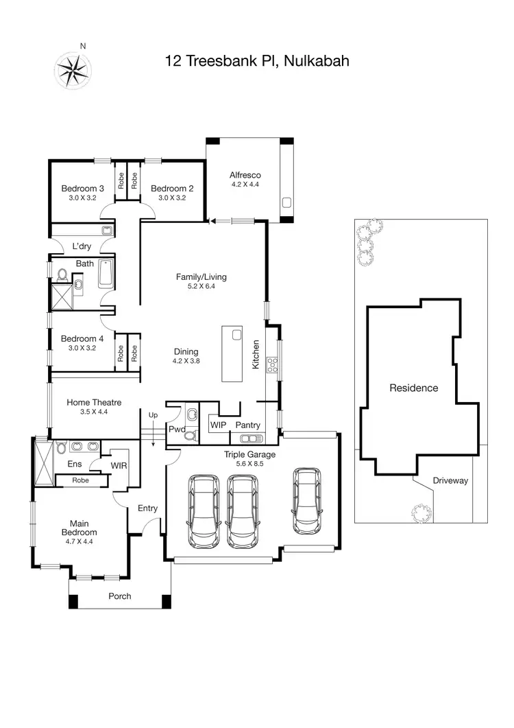 Floorplan of Homely house listing, 12 Treesbank Place, Nulkaba NSW 2325