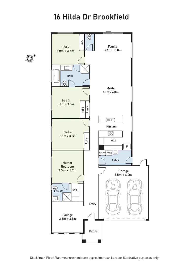 Floorplan of Homely house listing, 16 Hilda Drive, Brookfield VIC 3338