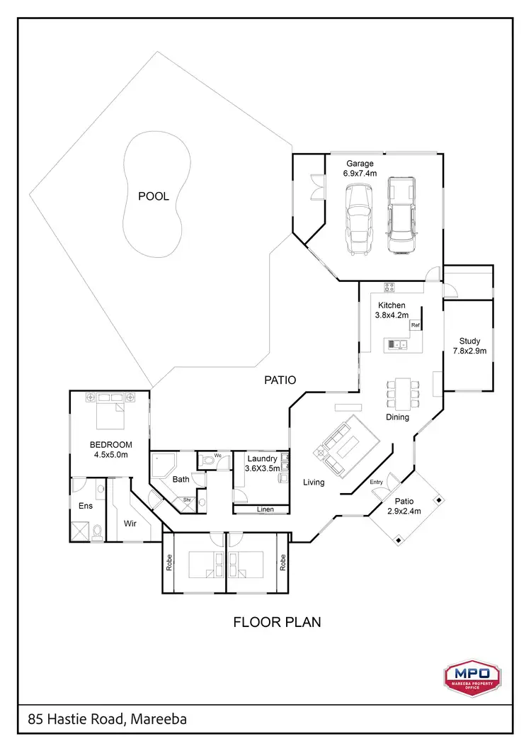 Floorplan of Homely house listing, 85 Hastie Road, Mareeba QLD 4880