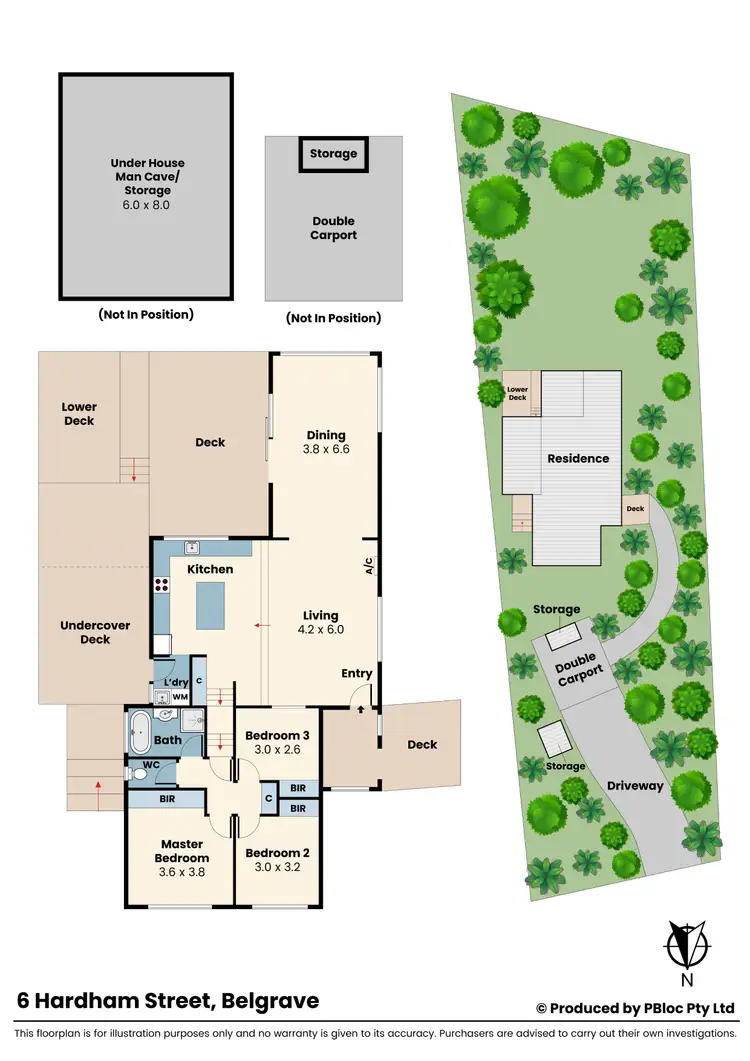 Floorplan of Homely house listing, 6 Hardham Street, Belgrave VIC 3160