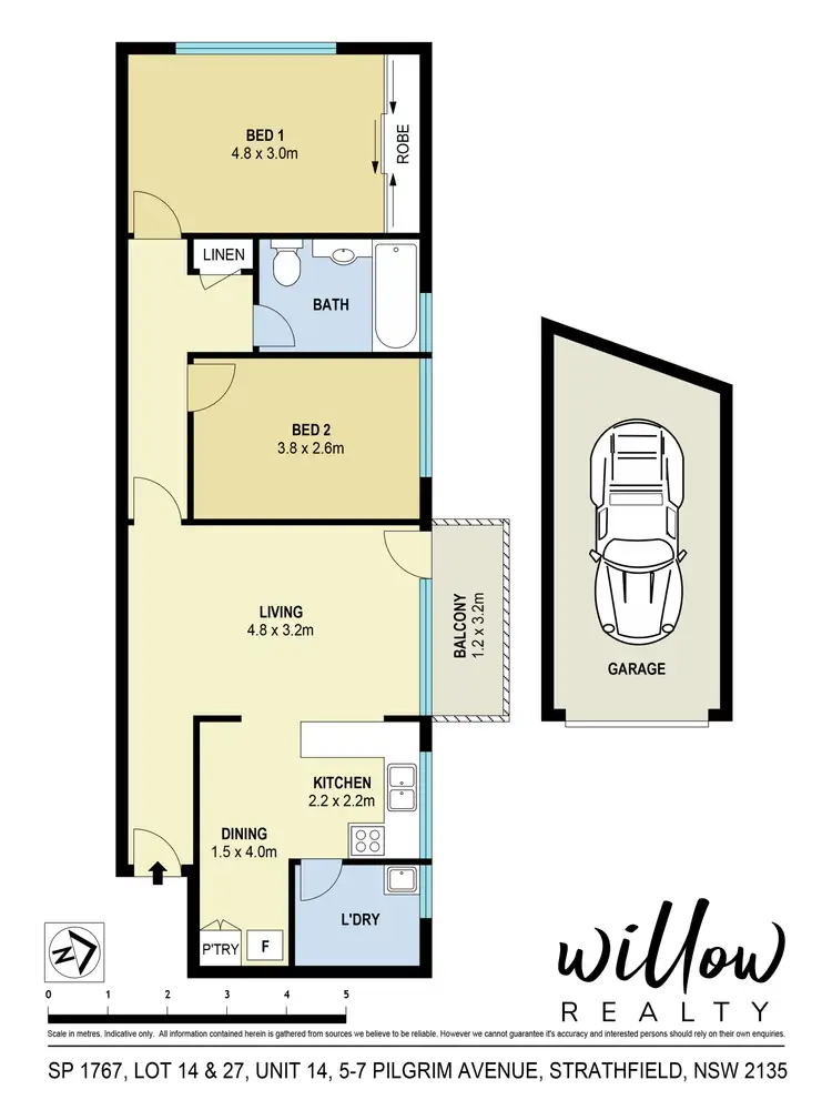 Floorplan of Homely apartment listing, 14/5-7 Pilgrim Avenue, Strathfield NSW 2135