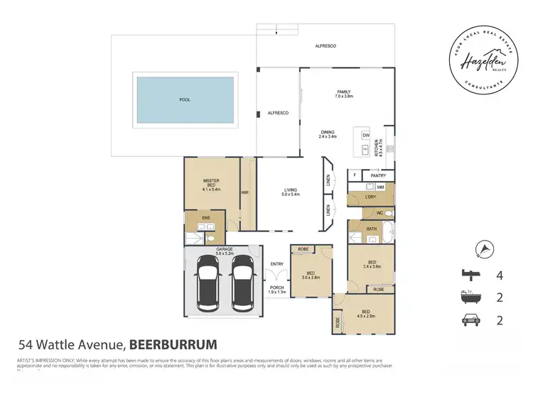 Floorplan of Homely house listing, 54 Wattle Avenue, Beerburrum QLD 4517