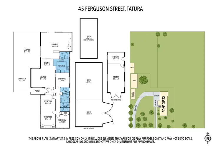 Floorplan of Homely house listing, 45 FERGUSON ROAD, Tatura VIC 3616