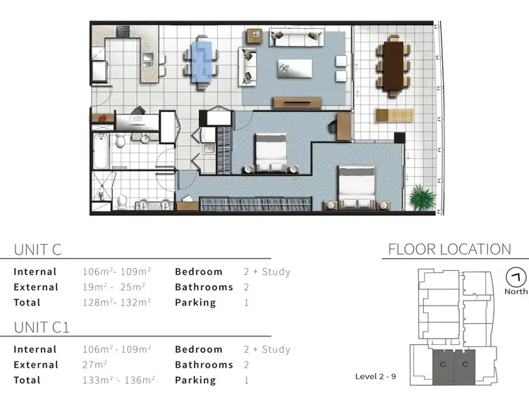 Floorplan of Homely apartment listing, 4602/25 East Quay Drive, Biggera Waters QLD 4216