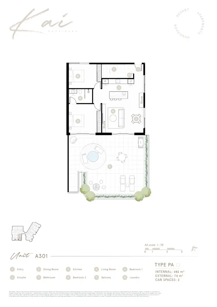 Floorplan of Homely unit listing, 301/4 Murdoch Street, Huskisson NSW 2540