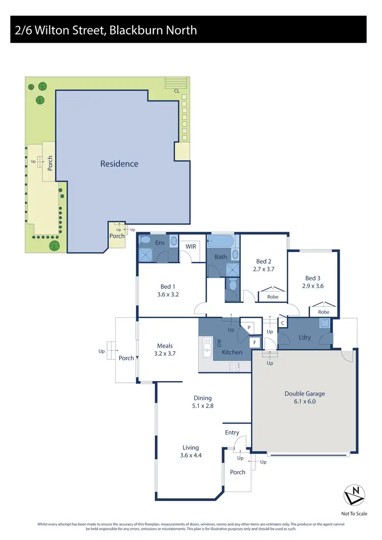 Floorplan of Homely unit listing, 2/6 Wilton Street, Blackburn North VIC 3130