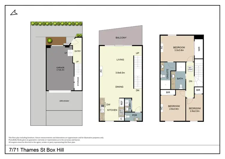 Floorplan of Homely townhouse listing, 7/71 Thames Street, Box Hill VIC 3128
