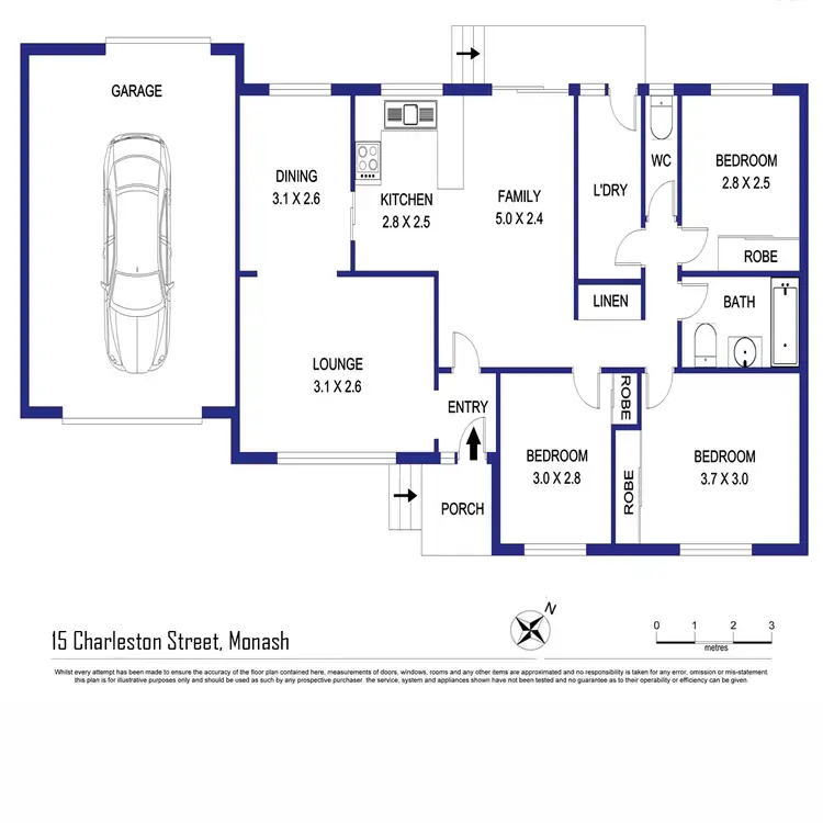 Floorplan of Homely house listing, 15 Charleston Street, Monash ACT 2904