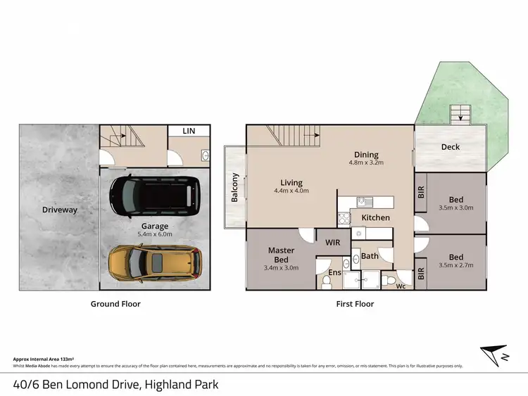 Floorplan of Homely townhouse listing, 40/6-20 Ben Lomond Drive, Highland Park QLD 4211