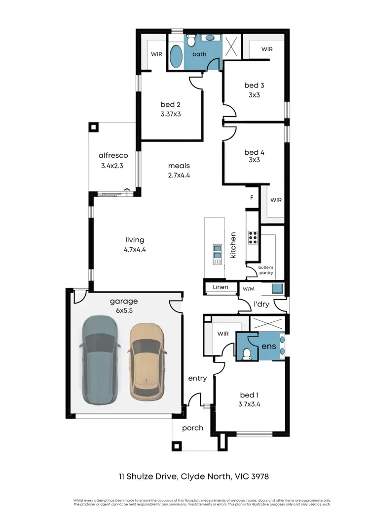 Floorplan of Homely house listing, 11 Shulze Drive, Clyde North VIC 3978