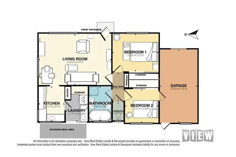Floorplan of Homely unit listing, 3/102 Mary Street, East Devonport TAS 7310