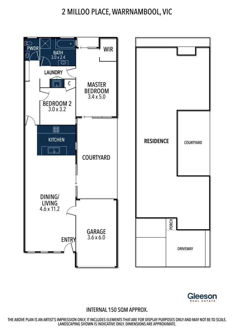 Floorplan of Homely townhouse listing, 2 Milloo Place, Warrnambool VIC 3280