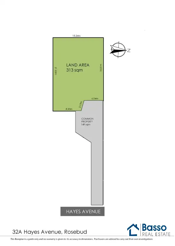 Floorplan of Homely land listing, 32a Hayes Avenue, Rosebud VIC 3939