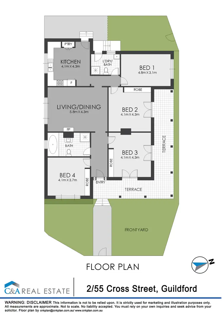 Floorplan of Homely house listing, 2/55 Cross St, Guildford NSW 2161