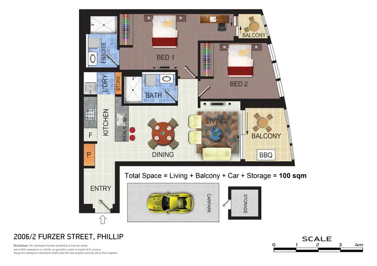 Floorplan of Homely apartment listing, 2006/2 Furzer Street, Phillip ACT 2606