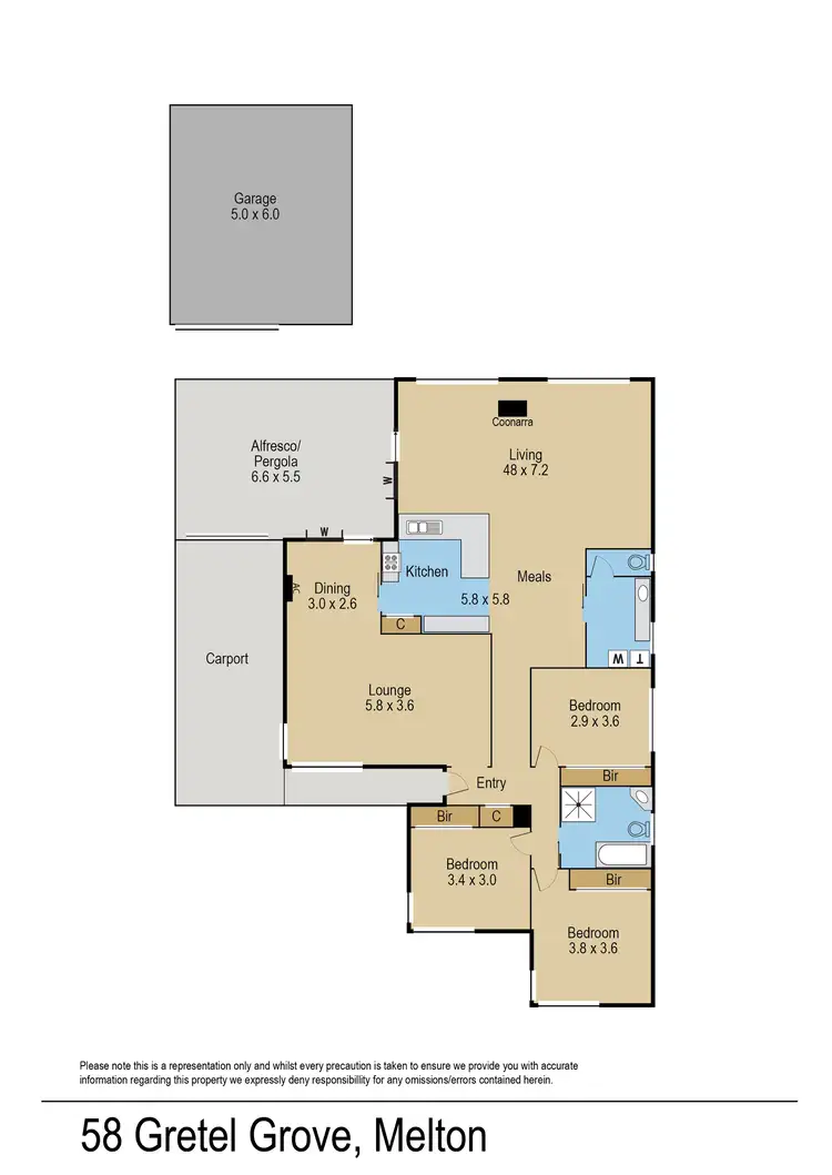 Floorplan of Homely house listing, 58 Gretel Grove, Melton VIC 3337