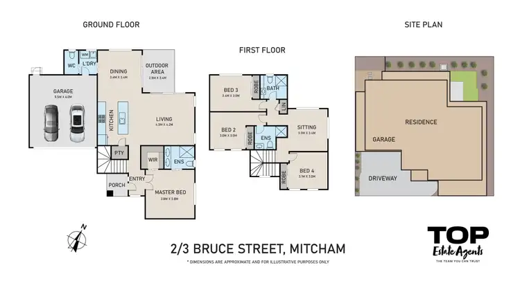 Floorplan of Homely townhouse listing, 2/3 Bruce Street, Mitcham VIC 3132