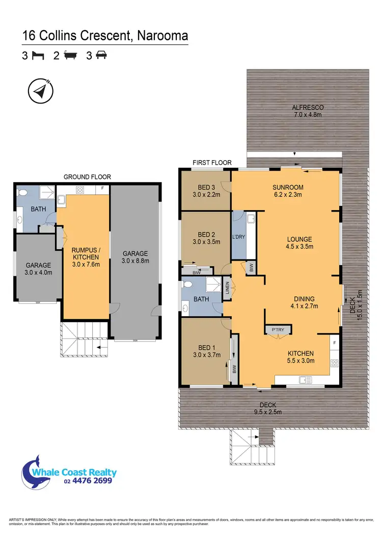 Floorplan of Homely house listing, 16 Collins Crescent, Narooma NSW 2546