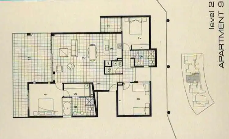 Floorplan of Homely apartment listing, 9/3-5 OCEAN VIEW PARADE, Rainbow Beach QLD 4581