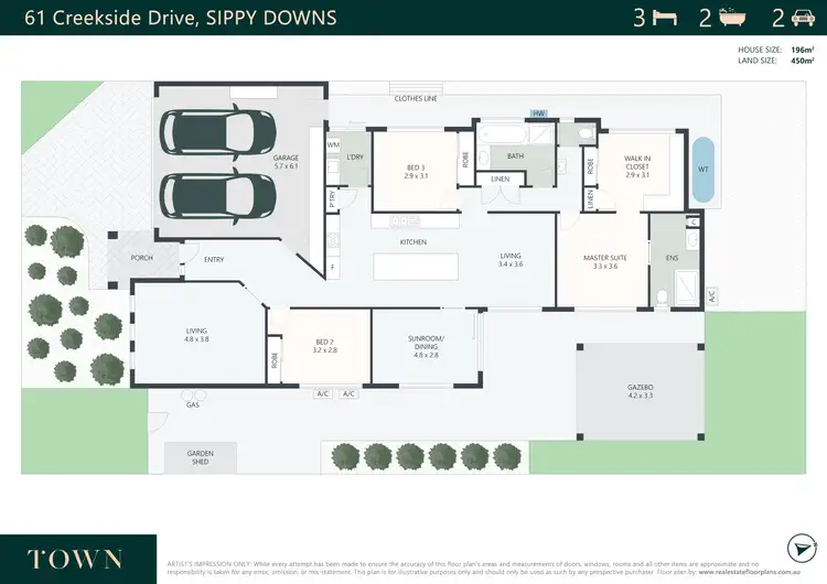Floorplan of Homely house listing, 61 Creekside Drive, Sippy Downs QLD 4556