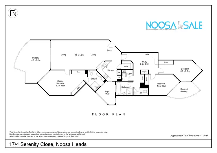 Floorplan of Homely apartment listing, 17/4 Serenity Close, Noosa Heads QLD 4567