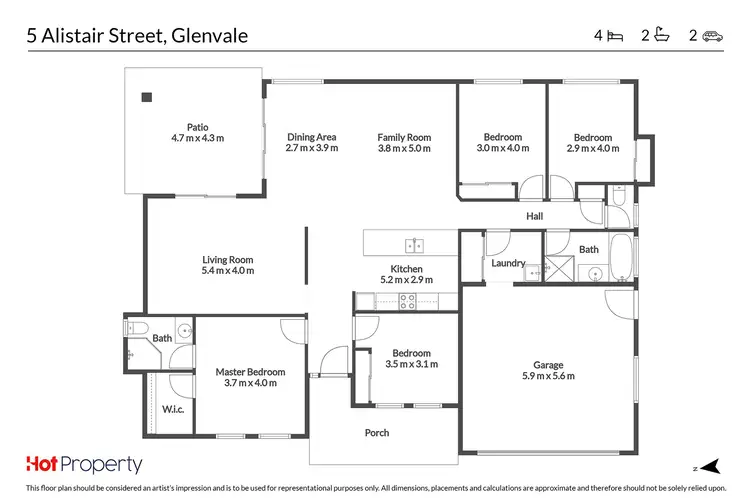 Floorplan of Homely house listing, 5 Alistair Street, Glenvale QLD 4350