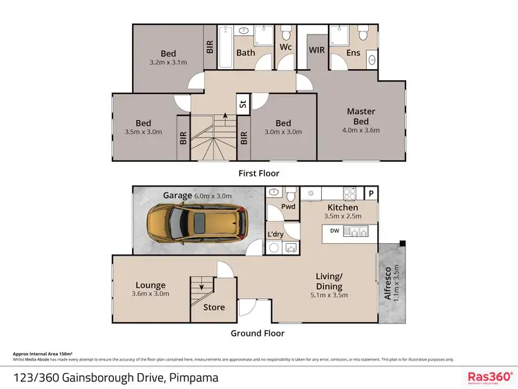 Floorplan of Homely townhouse listing, 123/370 Gainsborough Drive, Pimpama QLD 4209