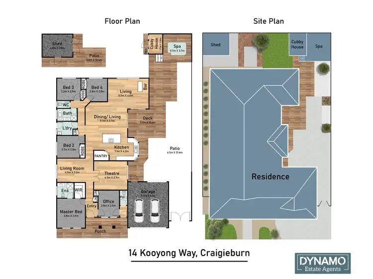 Floorplan of Homely house listing, 14 Kooyong Way, Craigieburn VIC 3064