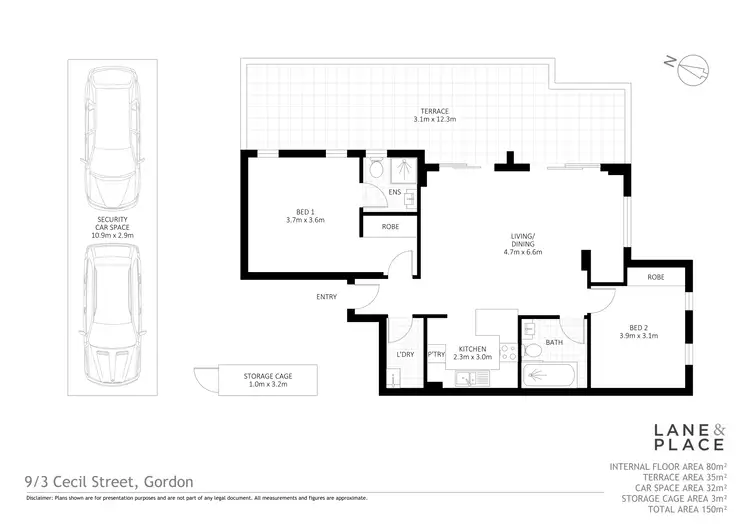 Floorplan of Homely apartment listing, 9/3 Cecil Street, Gordon NSW 2072