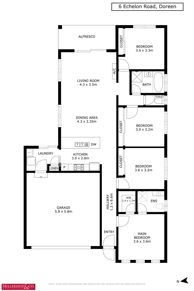 Floorplan of Homely house listing, 6 Echelon Road, Doreen VIC 3754