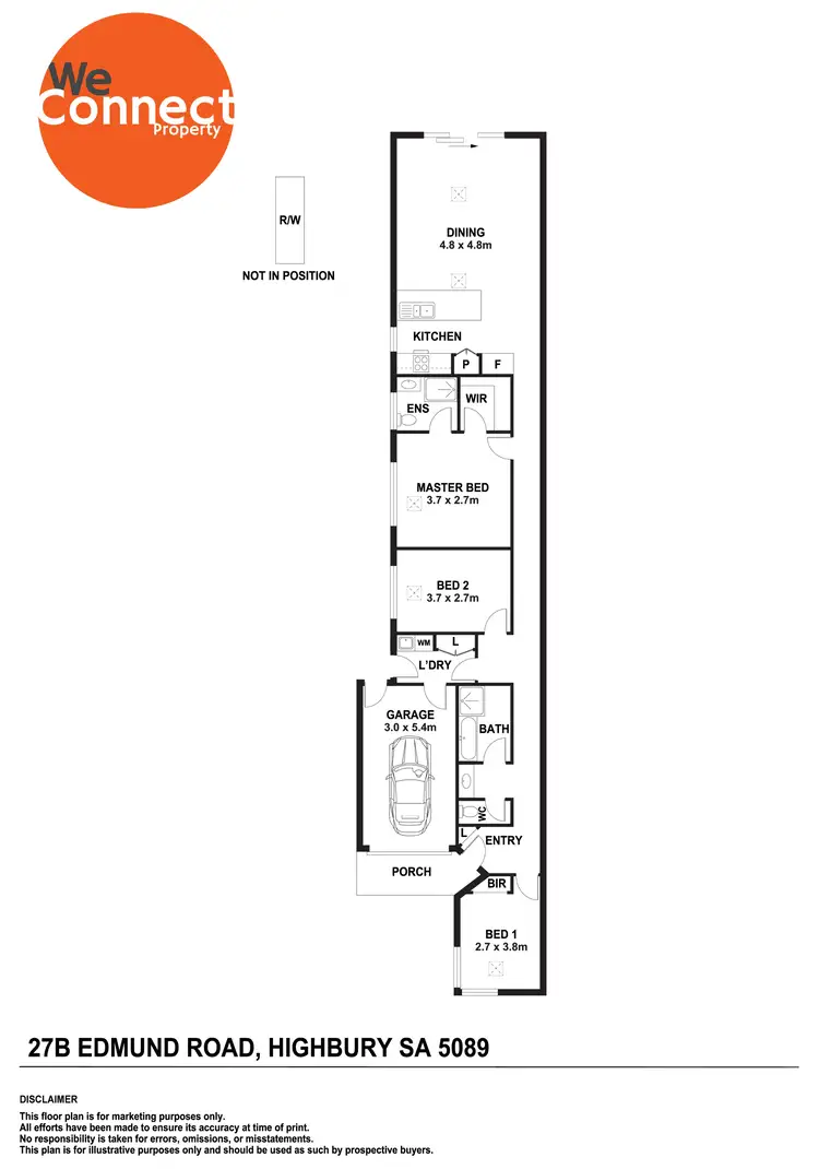Floorplan of Homely house listing, 27B Edmund Road, Highbury SA 5089