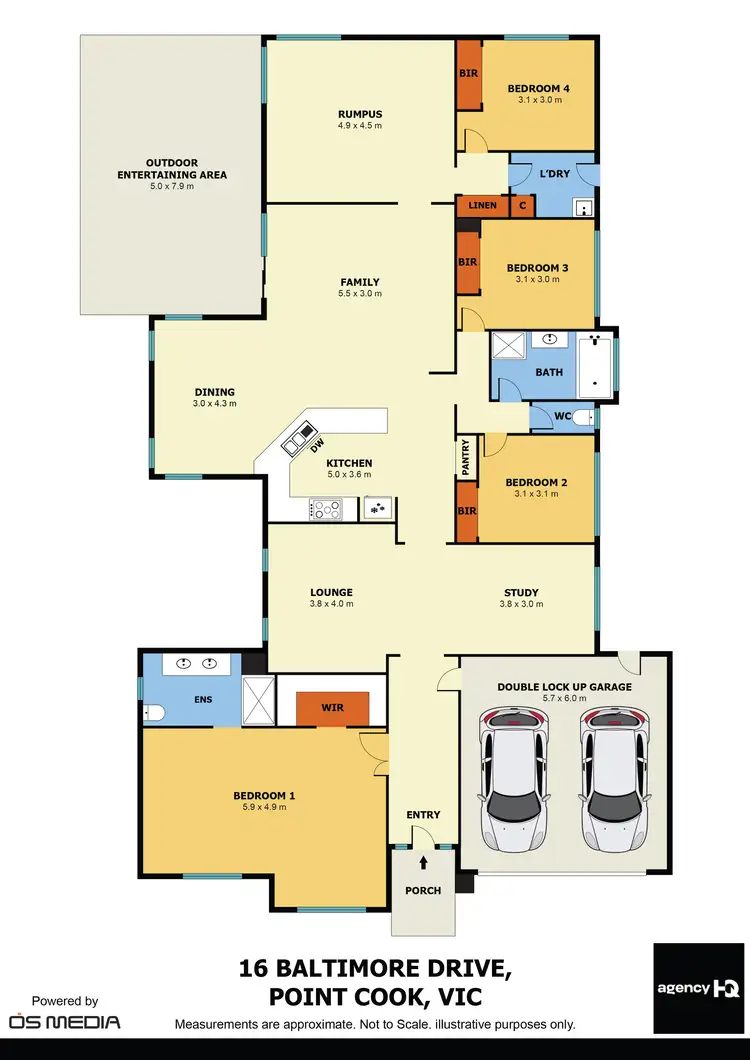 Floorplan of Homely house listing, 16 Baltimore Drive, Point Cook VIC 3030