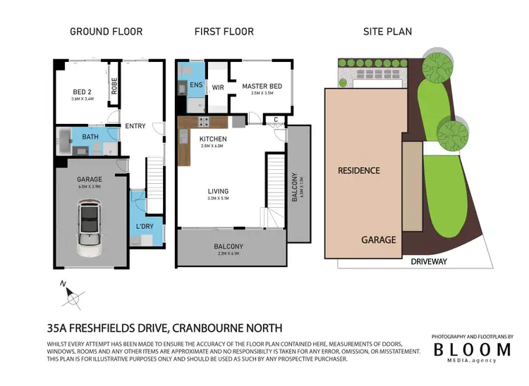 Floorplan of Homely townhouse listing, 35A Freshfields Drive, Cranbourne North VIC 3977