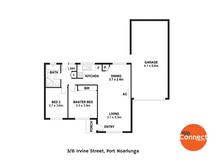 Floorplan of Homely unit listing, 3/6 Irvine Street, Port Noarlunga SA 5167