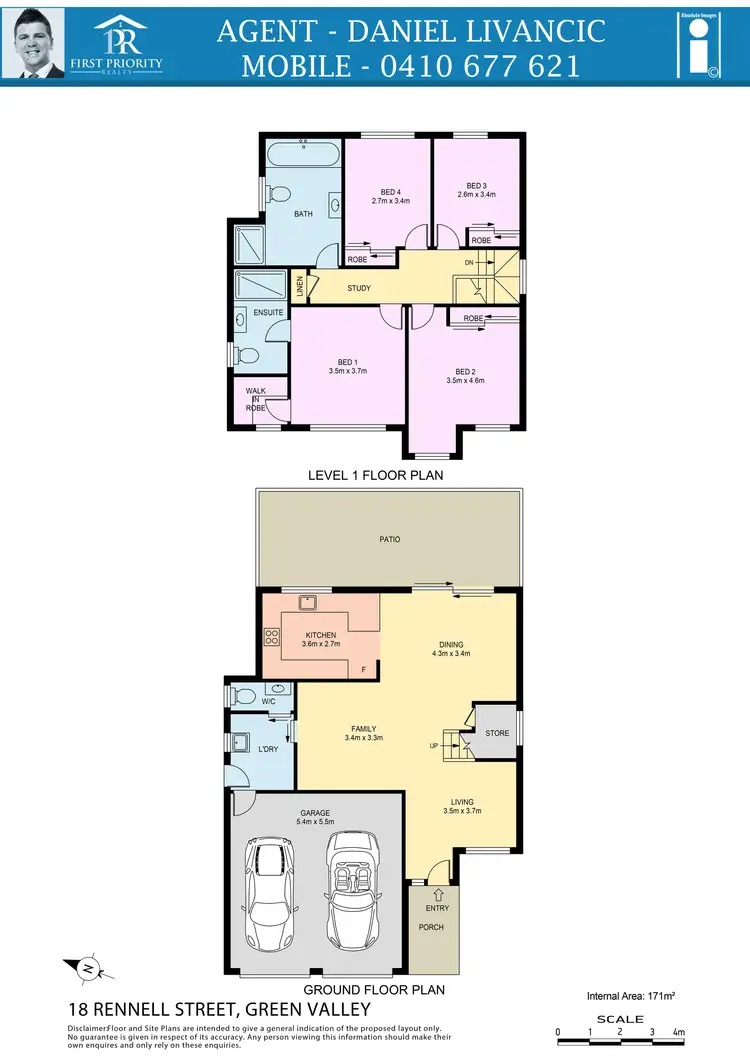 Floorplan of Homely house listing, 18 Rennell Place, Green Valley NSW 2168
