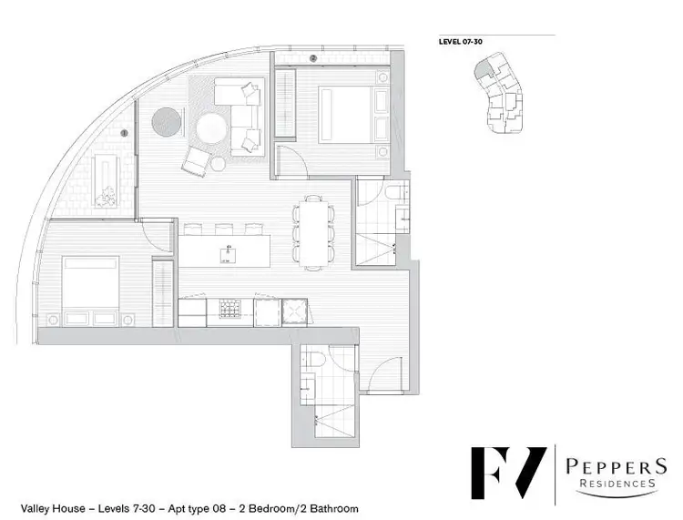 Floorplan of Homely unit listing, 708/167 Alfred Street, Fortitude Valley QLD 4006