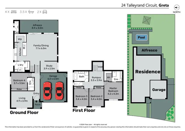 Floorplan of Homely house listing, 24 Talleyrand Circuit, Greta NSW 2334