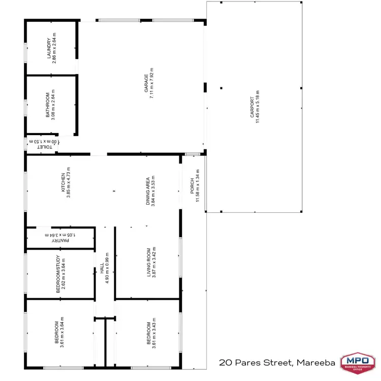 Floorplan of Homely house listing, 20 Pares Street, Mareeba QLD 4880