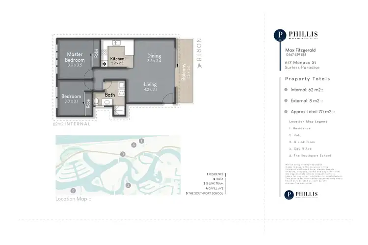 Floorplan of Homely apartment listing, 6/7 Monaco Street, Surfers Paradise QLD 4217