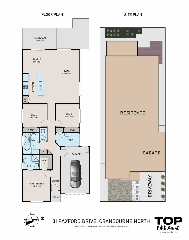 Floorplan of Homely house listing, 31 Paxford Drive, Cranbourne North VIC 3977