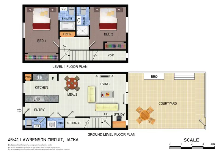Floorplan of Homely townhouse listing, 46/41 Lawrenson Circuit, Jacka ACT 2914