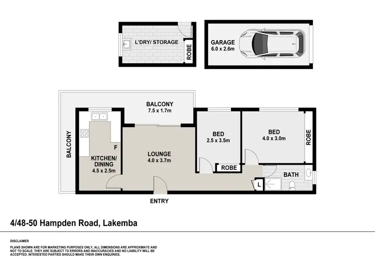 Floorplan of Homely unit listing, 4/48-50 Hampden Road, Lakemba NSW 2195