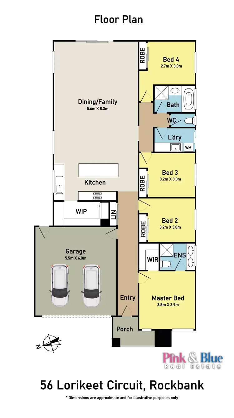 Floorplan of Homely house listing, 56 Lorikeet Circuit, Rockbank VIC 3335