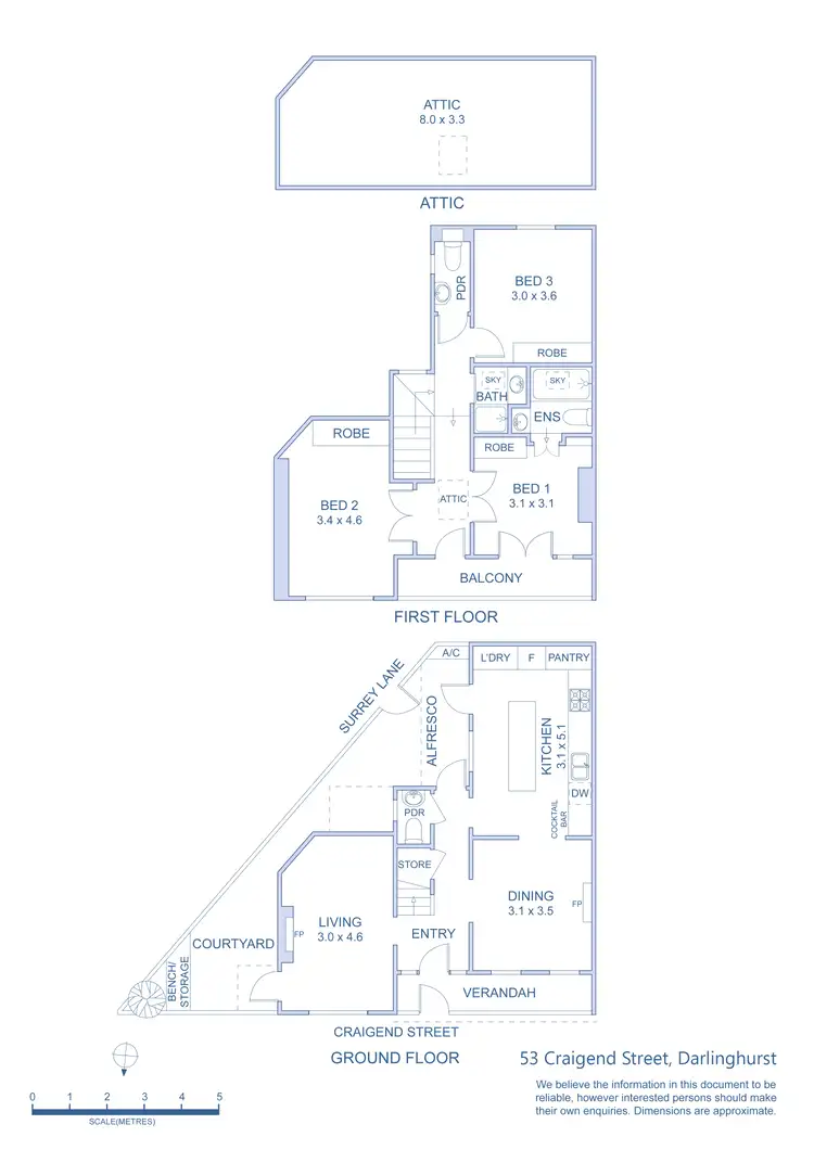 Floorplan of Homely terrace listing, 53 Craigend Street, Darlinghurst NSW 2010