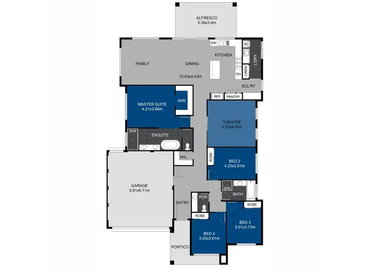 Floorplan of Homely house listing, 4 Hurlingham Way, Piara Waters WA 6112