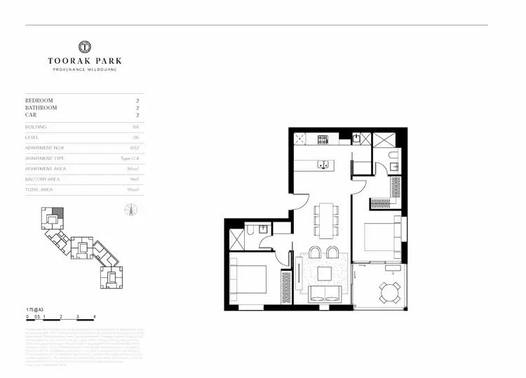 Floorplan of Homely apartment listing, 603/8A Evergreen Mews, Armadale VIC 3143