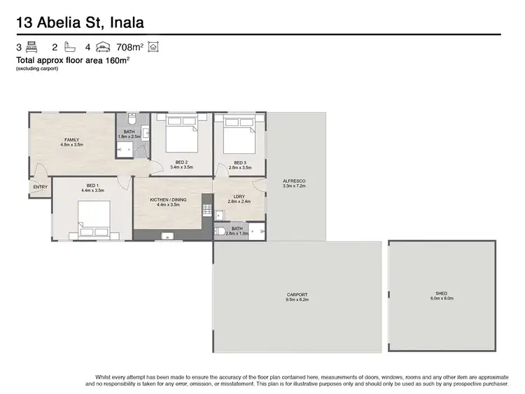 Floorplan of Homely house listing, 13 Abelia St, Inala QLD 4077