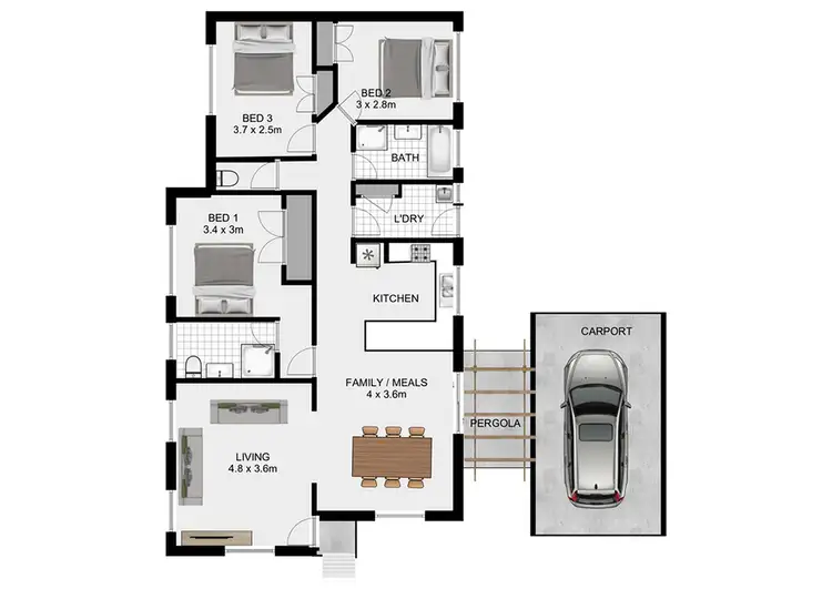 Floorplan of Homely house listing, 61 Crocus St, Inala QLD 4077
